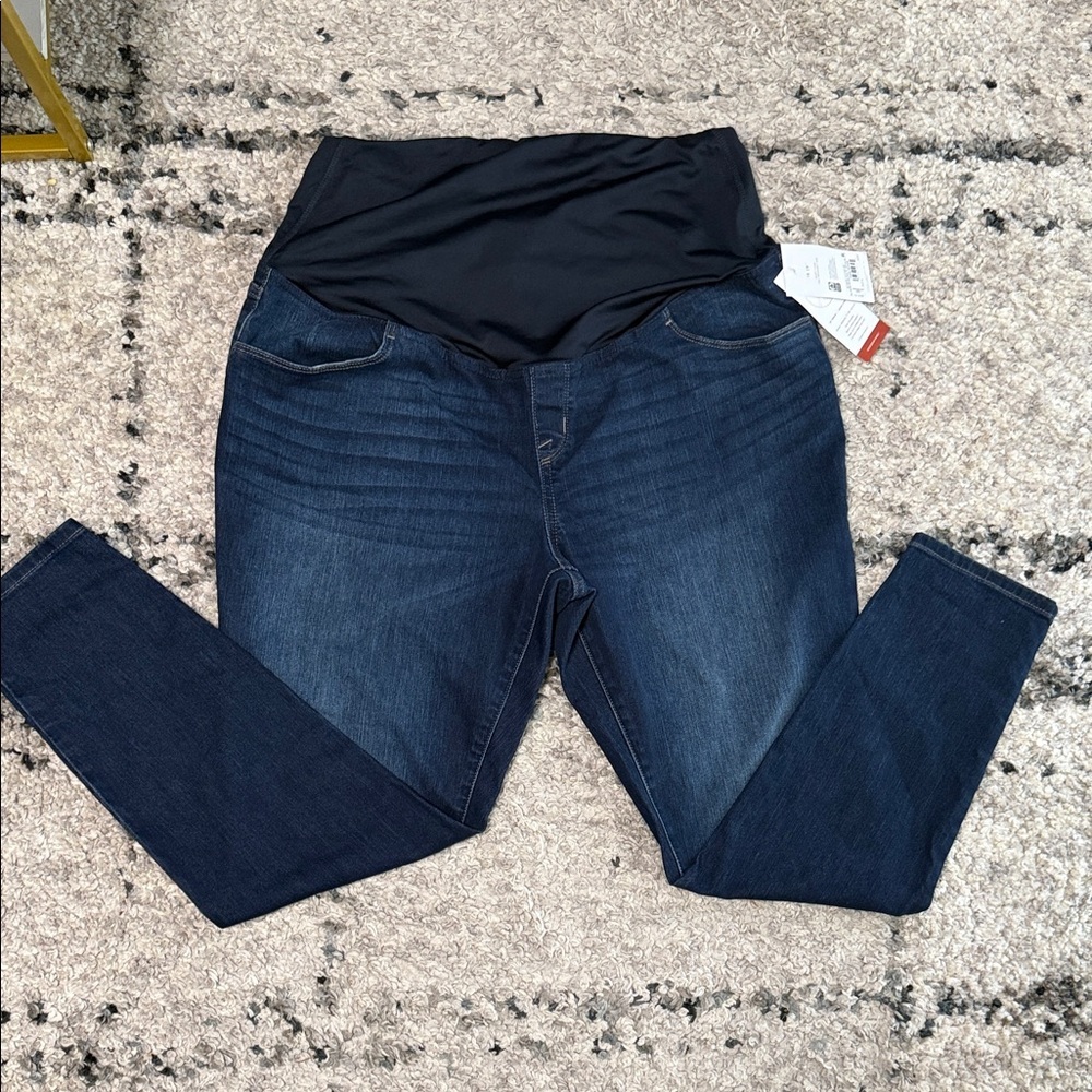 Isabel Maternity by Ingrid & Isabel Dark Blue Skinny Jeans - Picture 3 of 11